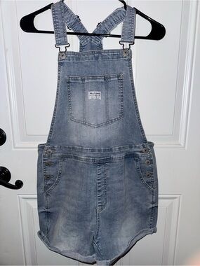 Wallflower Light Blue Denim Short Overalls for Kids